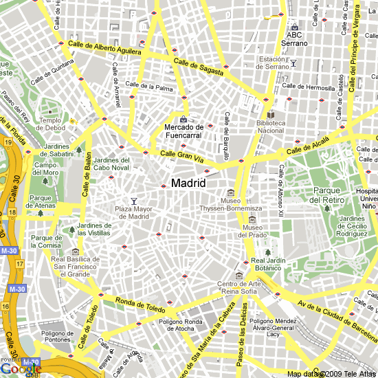 Madrid stadt karte